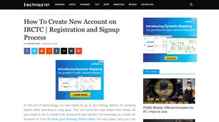 IRCTC: Create New Account | Registration and Signup Process