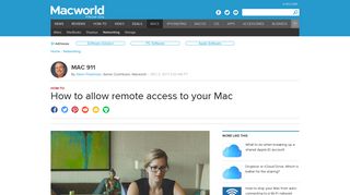 How to allow remote access to your Mac | Macworld