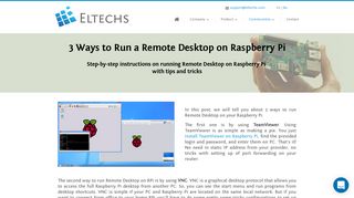 3 Ways to Run a Remote Desktop on Raspberry Pi - Eltechs