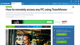 How to remotely access any PC using TeamViewer - TechRepublic