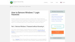 How to Remove Windows 7 Administrator and User Password