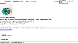 How do I reset my forgotten administrator's password for Windows ...