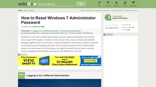4 Ways to Reset Windows 7 Administrator Password - wikiHow