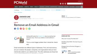 Remove an Email Address in Gmail | PCWorld