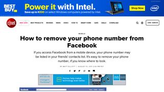 How to remove your phone number from Facebook - CNET