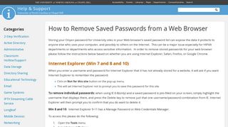 How to Remove Saved Passwords from a Web Browser - UNC Help