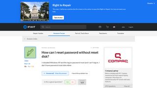 SOLVED: How can I reset password without reset disk? - Compaq ...