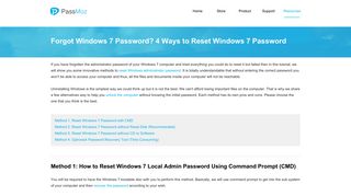 How to Reset Windows 7 Password in 4 Ways If You Forgot it - PassMoz