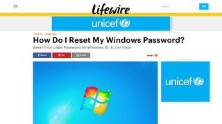 How Do I Reset My Windows Password? - Lifewire