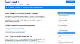 How to Unlock a Locked Computer without Password - iSumsoft