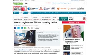 How to register for SBI net banking online - The Economic Times