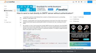 How to send a mail directly to SMTP server without authentication ...
