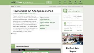 3 Easy Ways to Send An Anonymous Email (with Pictures) - wikiHow