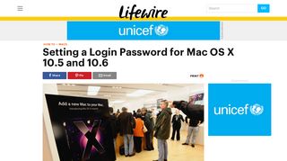 Setting a Login Password for Mac OS X 10.5 and 10.6 - Lifewire