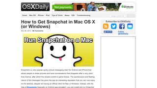 How to Get Snapchat in Mac OS X (or Windows) - OSXDaily