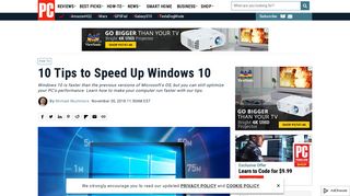 10 Tips to Speed Up Windows 10 ' PCMag.com
