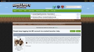 People keep logging into MC account via cracked launcher..help ...