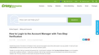 How to Login to the Account Manager with Two-Step Verification ...