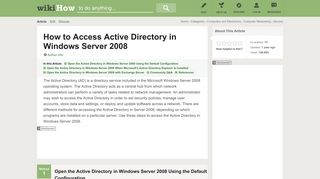 3 Ways to Access Active Directory in Windows Server 2008 - wikiHow