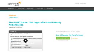 Serv-U MFT Server: User Logon with Active Directory Authentication ...