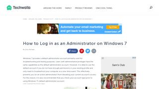 How to Log in as an Administrator on Windows 7 | Techwalla.com