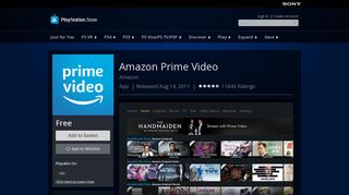 Amazon Prime Video on PS3 | Official PlayStation™Store Canada