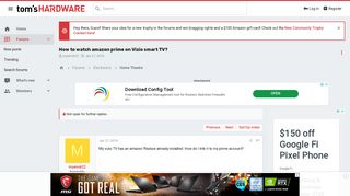 How to watch amazon prime on Vizio smart TV? - Home Theatre - Tom ...