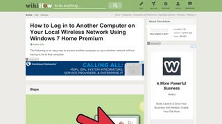 How to Log in to Another Computer on Your Local Wireless Network ...