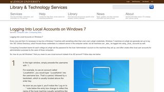 Logging Into Local Accounts on Windows 7 | Library & Technology ...