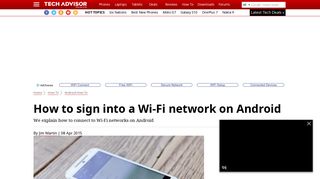 How to sign into a Wi-Fi network on Android - Tech Advisor