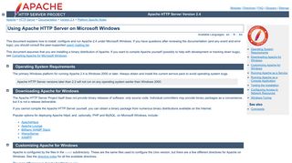Using Apache HTTP Server on Microsoft Windows - Apache HTTP ...
