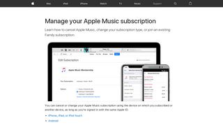 Manage your Apple Music subscription - Apple Support