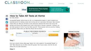 How to Take AR Tests at Home | Synonym