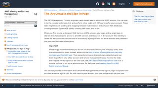 The IAM Console and Sign-in Page - AWS Identity and Access ...