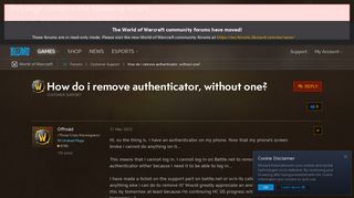 How do i remove authenticator, without one? - World of Warcraft ...