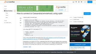 How to connect to Cassandra(remotehost) using cqlsh - Stack Overflow