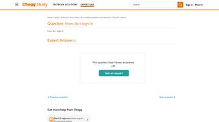 How Do I Sign In | Chegg.com