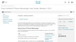 Cisco Unified IP Phone Messenger User Guide, Release 1.0(1 ...