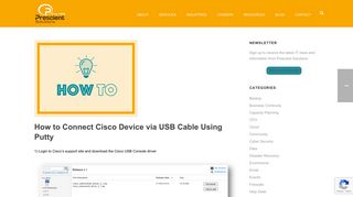 How to Connect Cisco Device via USB Cable Using Putty