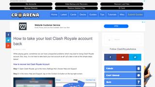 How to take your lost Clash Royale account back | Clash Royale Guides