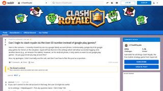 Can I login to clash royale via the User ID number instead of ...