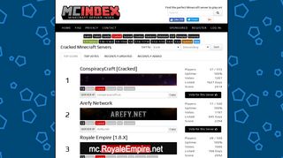 Minecraft Servers Cracked | MC Index
