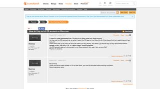 Crunchyroll - Forum - How do I log out of CR account on Xbox one