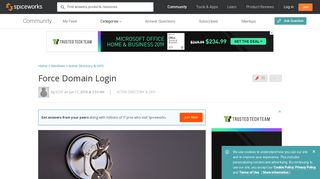 Force Domain Login - Active Directory & GPO - Spiceworks Community