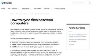 How to sync files between computers – Dropbox Help