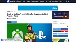 Console Fortnite Player? How To Link Your Epic Games Account to ...
