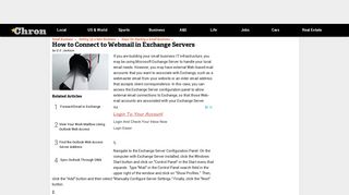 How to Connect to Webmail in Exchange Servers | Chron.com
