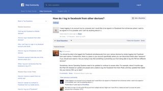 How do i log in facebook from other devices? | Facebook Help ...