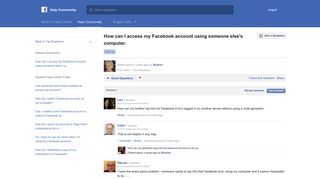How can I access my Facebook account using someone else's ...