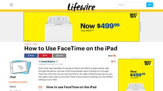 How to Use FaceTime on the iPad - Lifewire